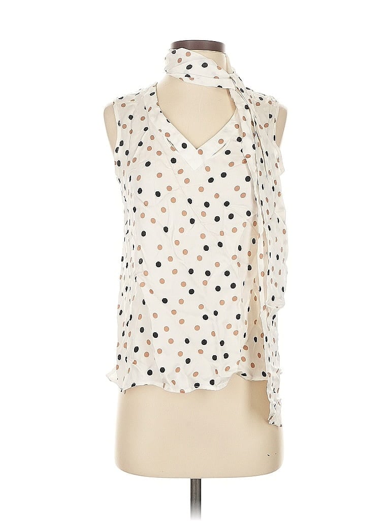 Pre-owned Etcetera Sleeveless Blouse In White