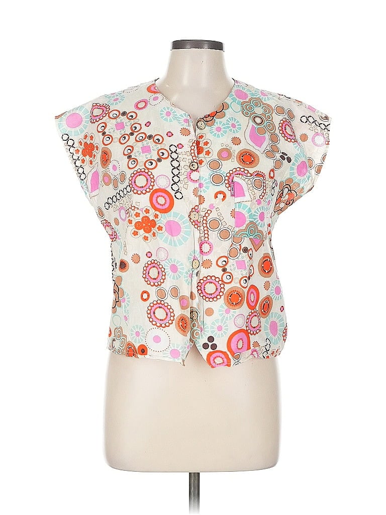 Pre-owned Assorted Brands Sleeveless Blouse In White