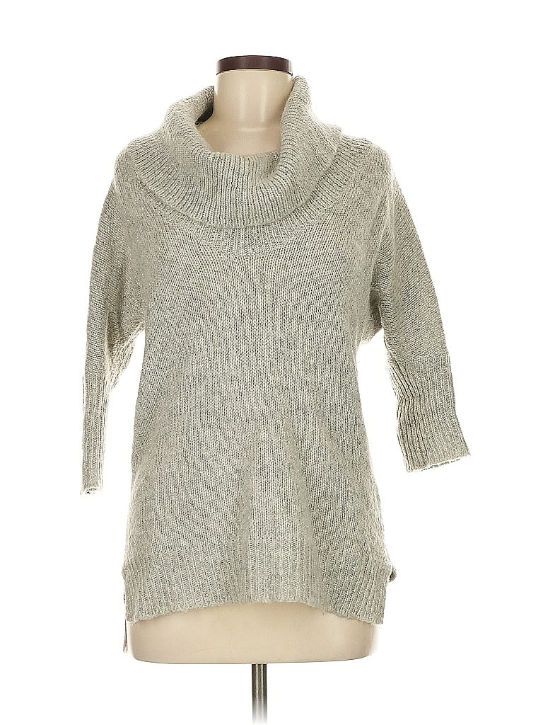 Pre-owned Express Turtleneck Sweater In Gray