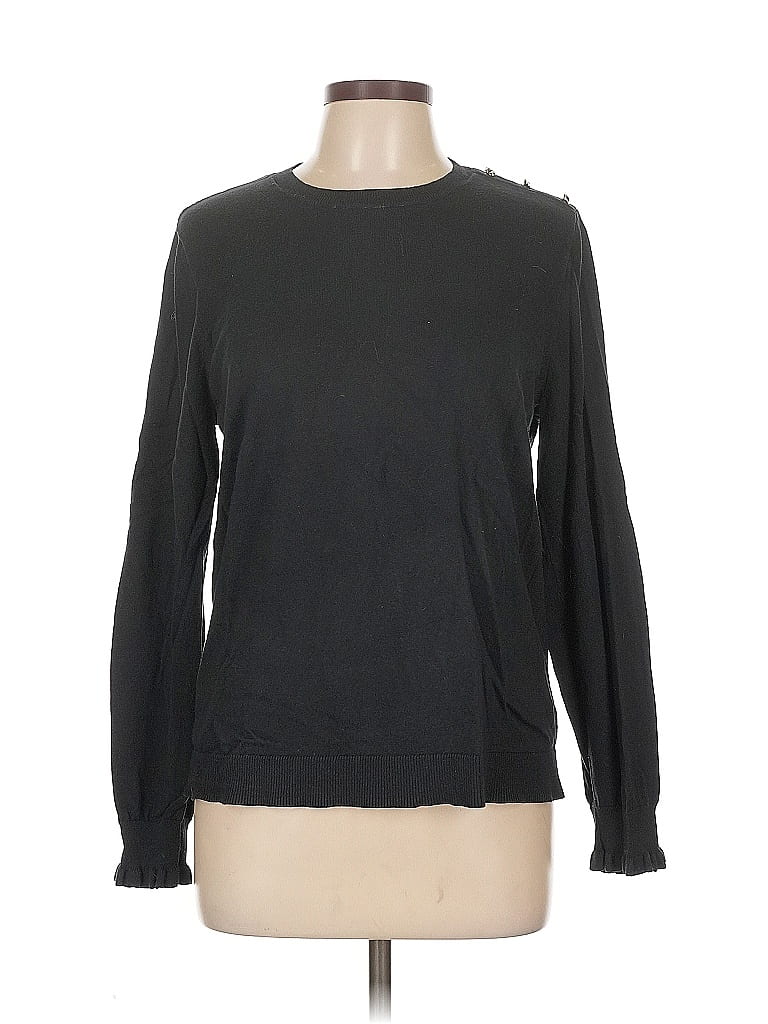 Pre-owned J.crew Factory Store Pullover Sweater In Black