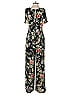 Slate & Willow Floral Black Jumpsuit Size 4 - photo 2
