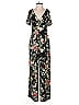 Slate & Willow Floral Black Jumpsuit Size 4 - photo 1