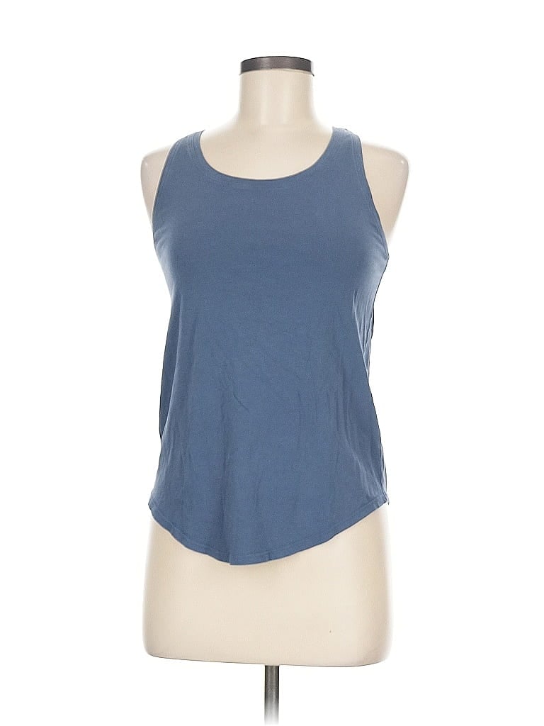 Pre-owned Lululemon Athletica Tank Top Blue Halter Neckline Tops