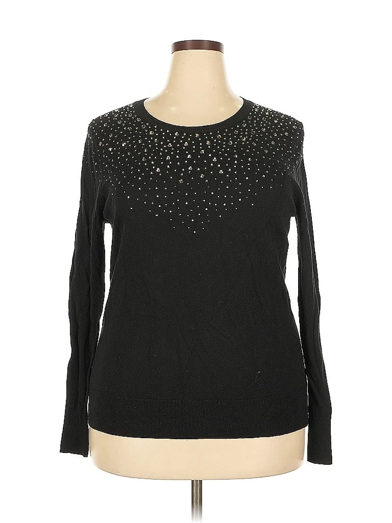 Pre-owned Merona Pullover Sweater In Black