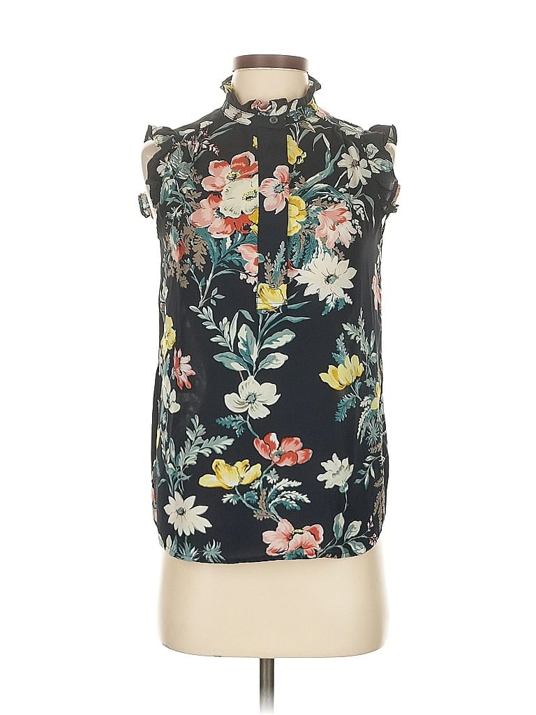 Pre-owned Ann Taylor Loft Sleeveless Blouse In Black