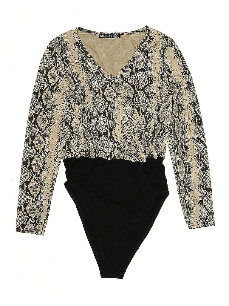 Pre-owned Boohoo Bodysuit In Gold