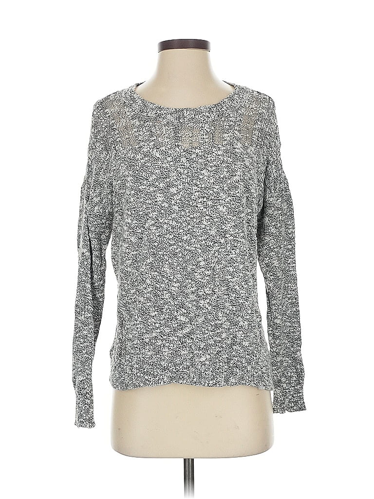 Pre-owned White + Warren Pullover Sweater In Gray