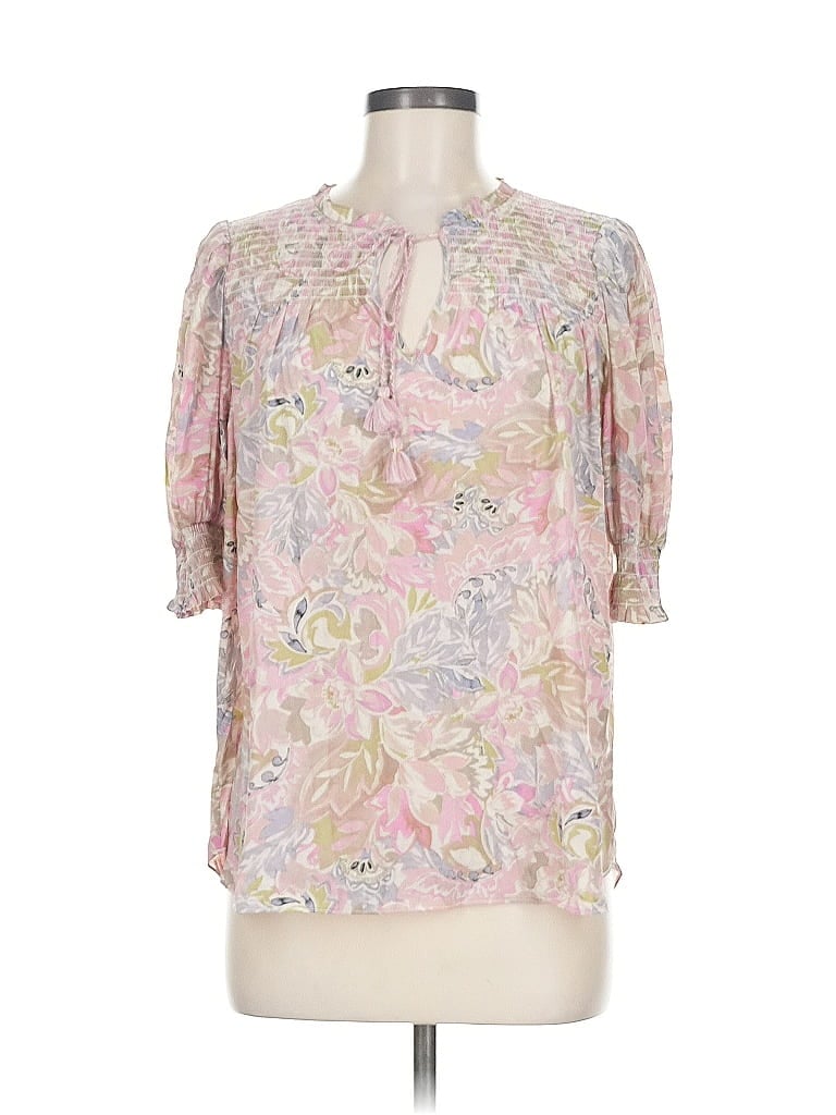 Pre-owned Rose + Olive 3/4 Sleeve Blouse In Pink