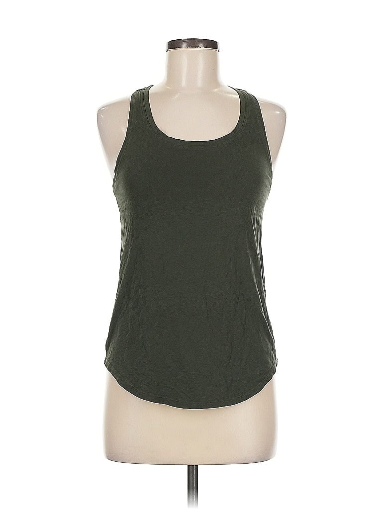Pre-owned Lululemon Athletica Tank Top Green Halter Neckline Tops
