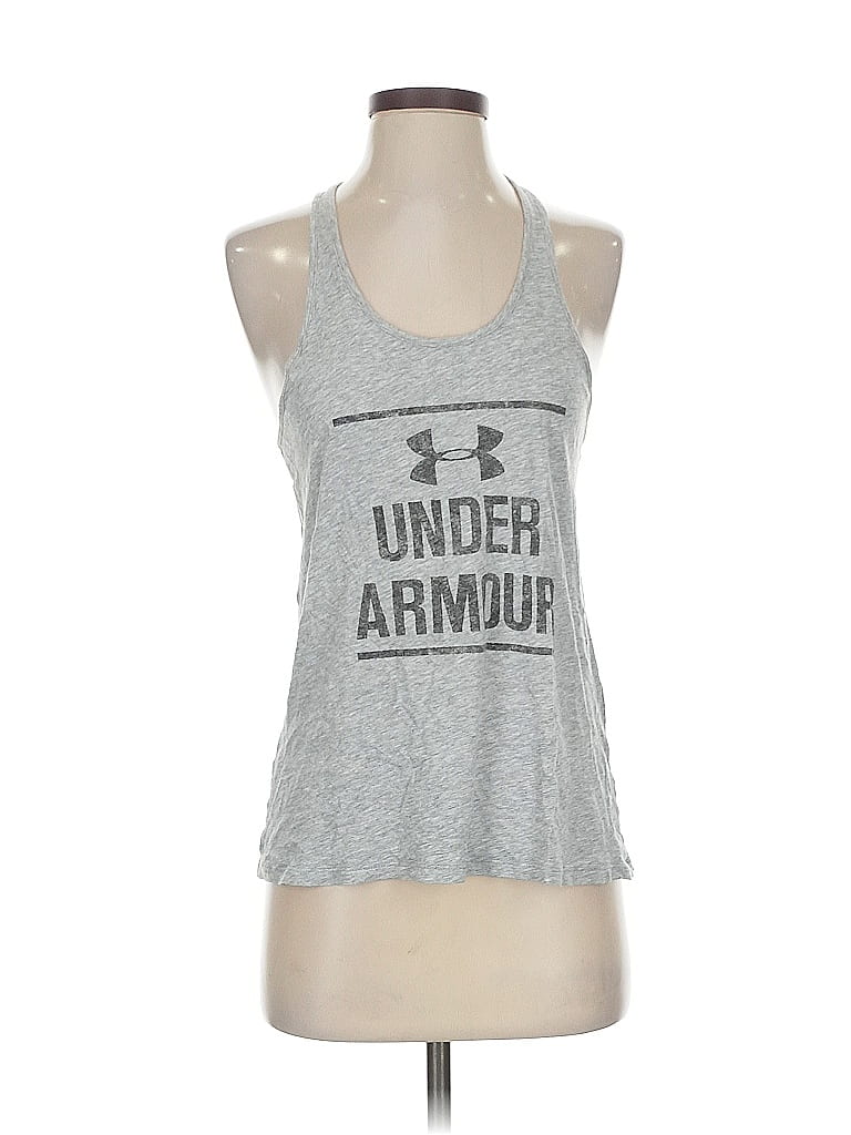 Click to view more detailed imagery on our partner's website Pre-owned Under Armour Tank Top Gray Halter Neckline Tops