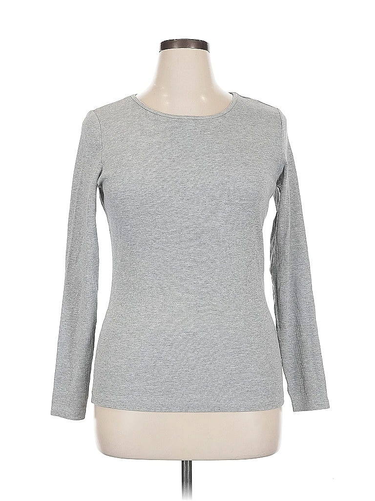 Pre-owned H&m Long Sleeve T-shirt In Gray