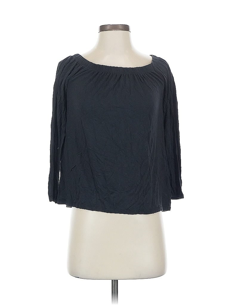 Pre-owned Hollister 3/4 Sleeve T-shirt In Blue