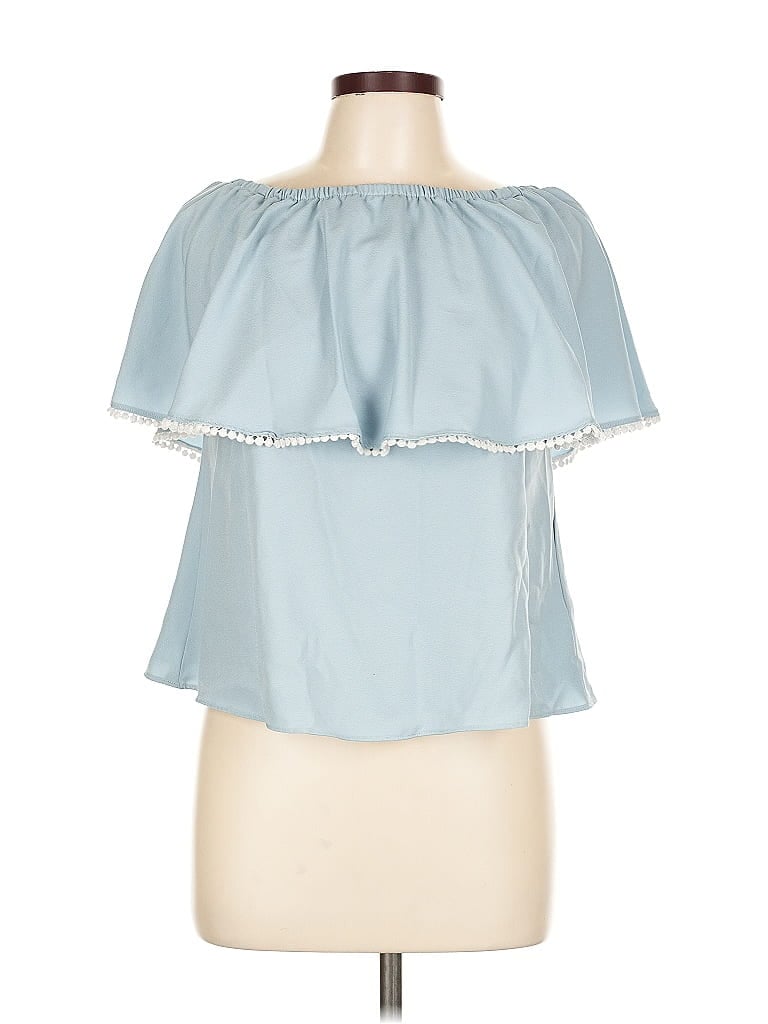 Pre-owned And Short Sleeve Blouse In Blue