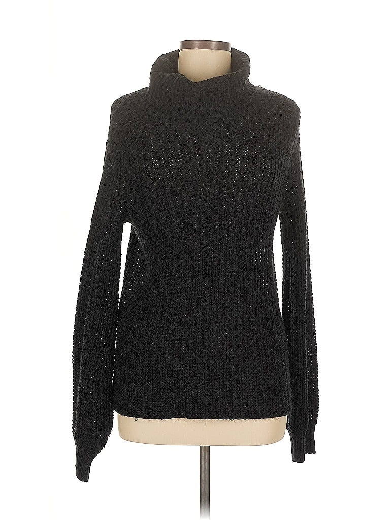 Pre-owned Harlow & Rose Turtleneck Sweater In Black