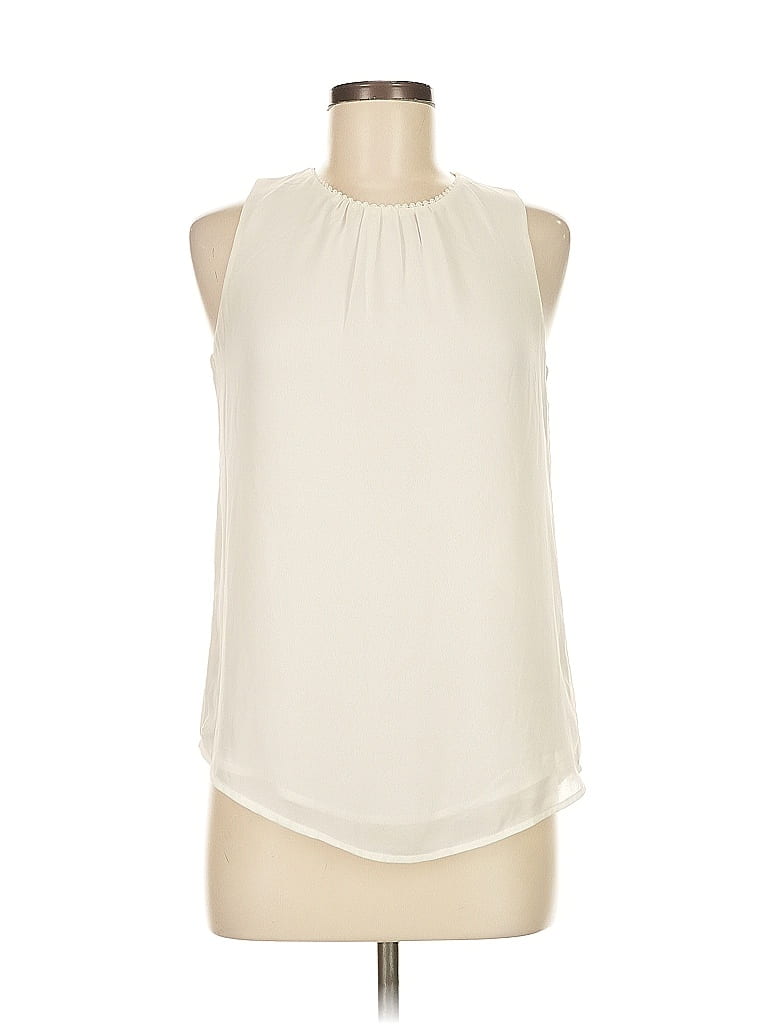 Pre-owned H&m Sleeveless Blouse In White