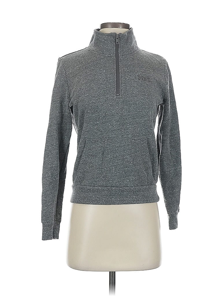 Pre-owned Victoria's Secret Pink Fleece Jacket In Gray