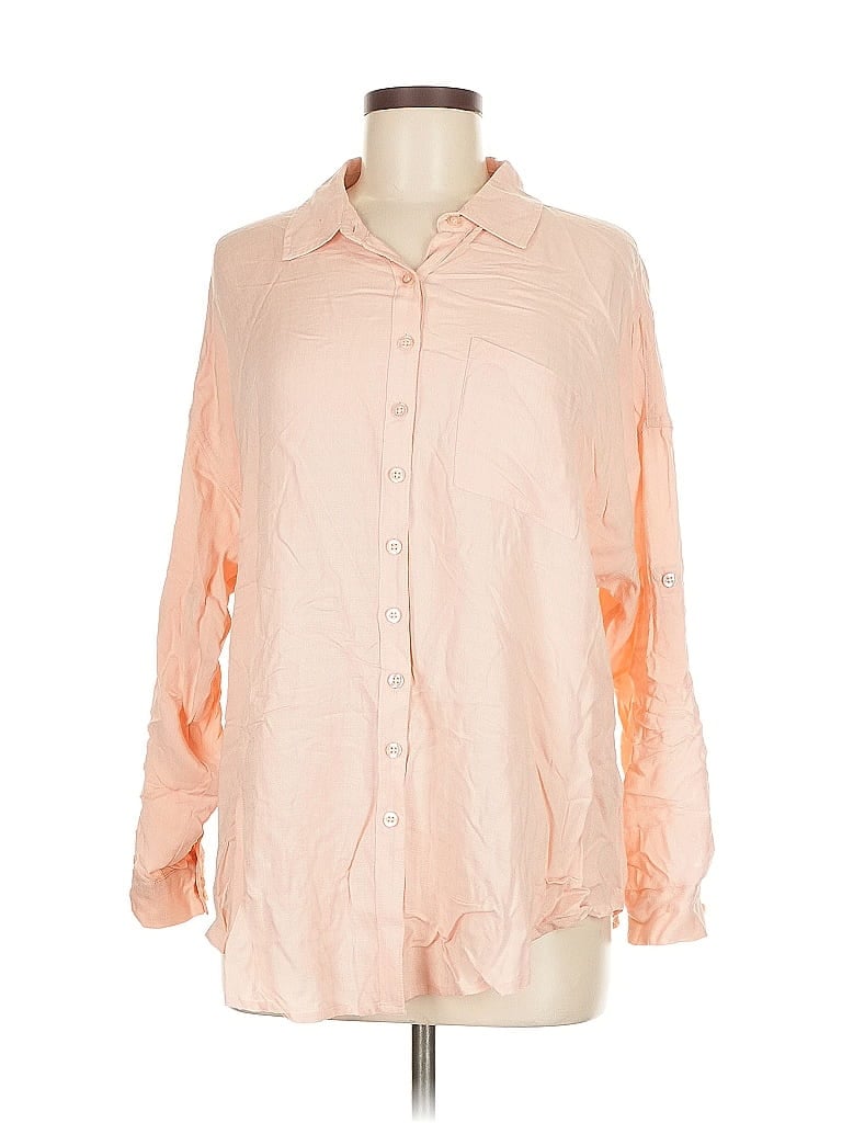 Pre-owned Torrid Long Sleeve Blouse In Pink