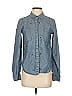 ALTERNATIVE Blue Long Sleeve Button-Down Shirt Size S - photo 1