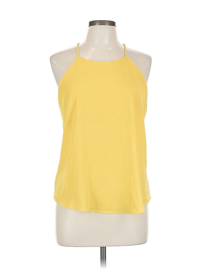 Pre-owned Mi Ami Sleeveless Top Yellow Halter Neckline Tops