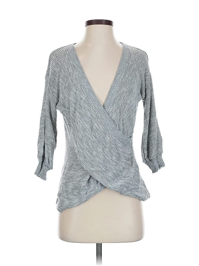 Pre-owned Express Cardigan Sweater In Gray