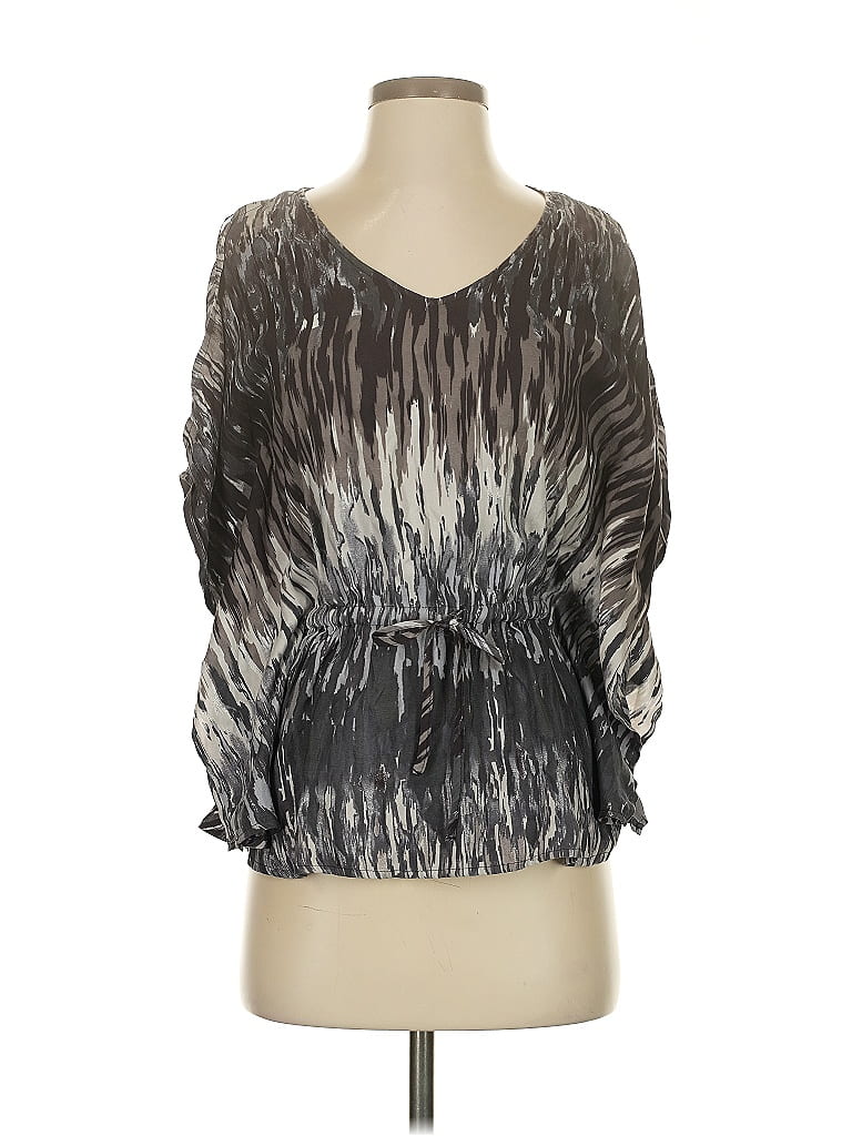 Click to view more detailed imagery on our partner's website Pre-owned Express 3/4 Sleeve Blouse In Silver