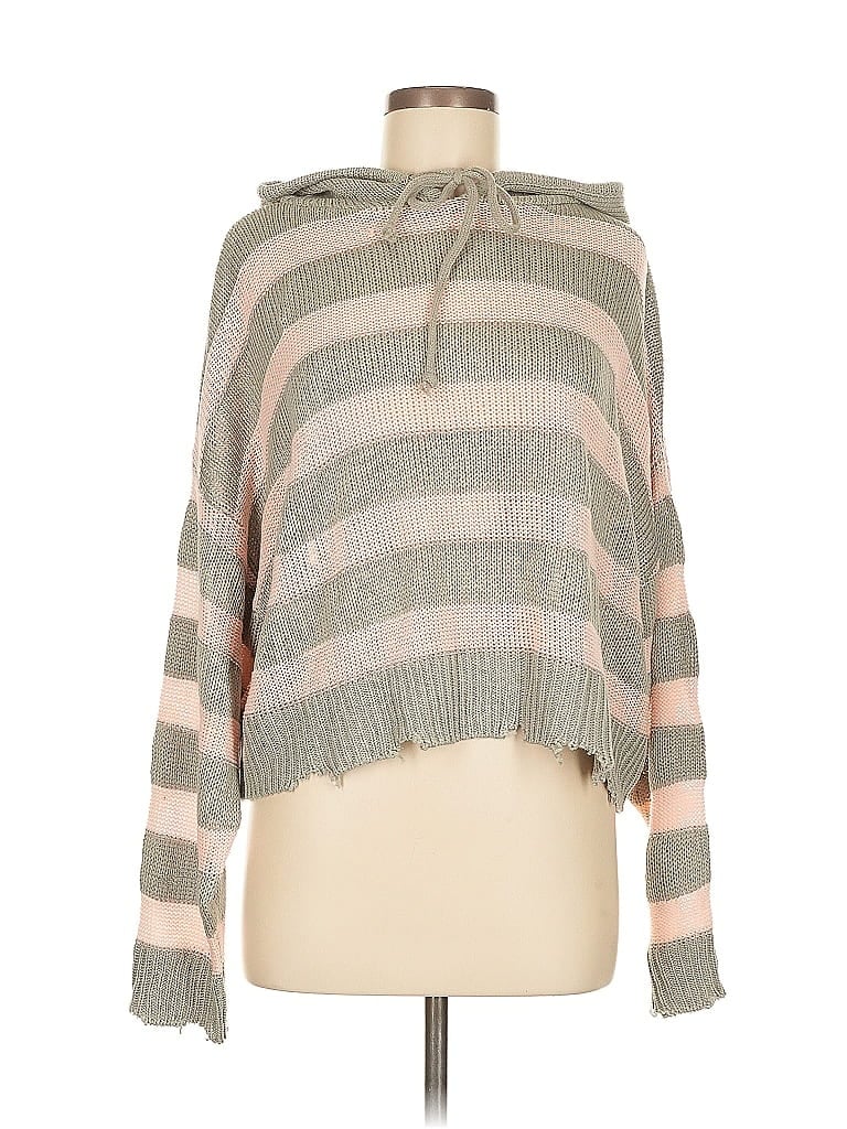 Pre-owned Elan Pullover Sweater In Gray