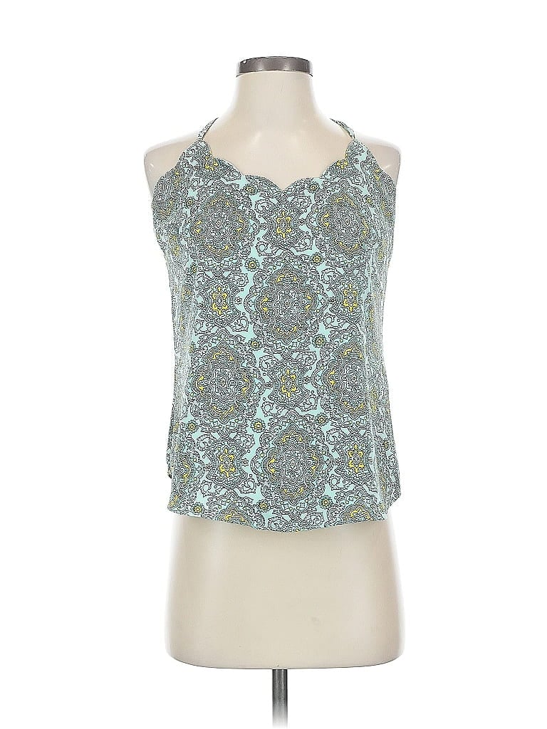 Pre-owned J.crew Factory Store Sleeveless Blouse In Blue