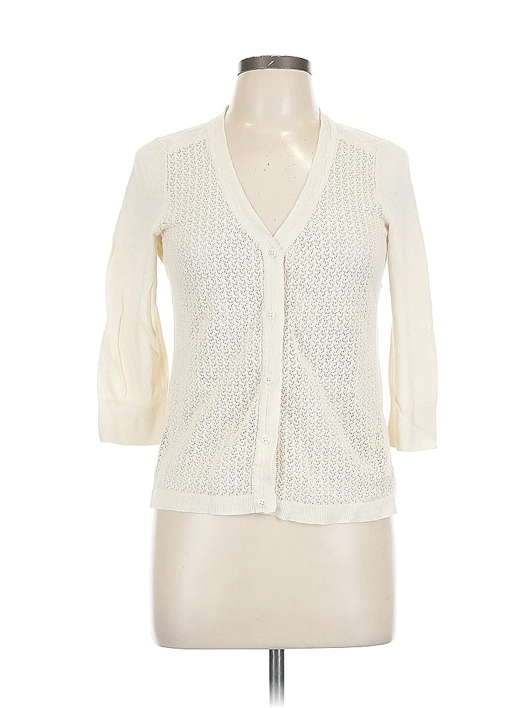 EDDIE BAUER Pre-owned Cardigan Sweater In White