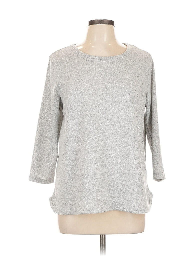 Pre-owned Emily Daniels 3/4 Sleeve T-shirt In Gray