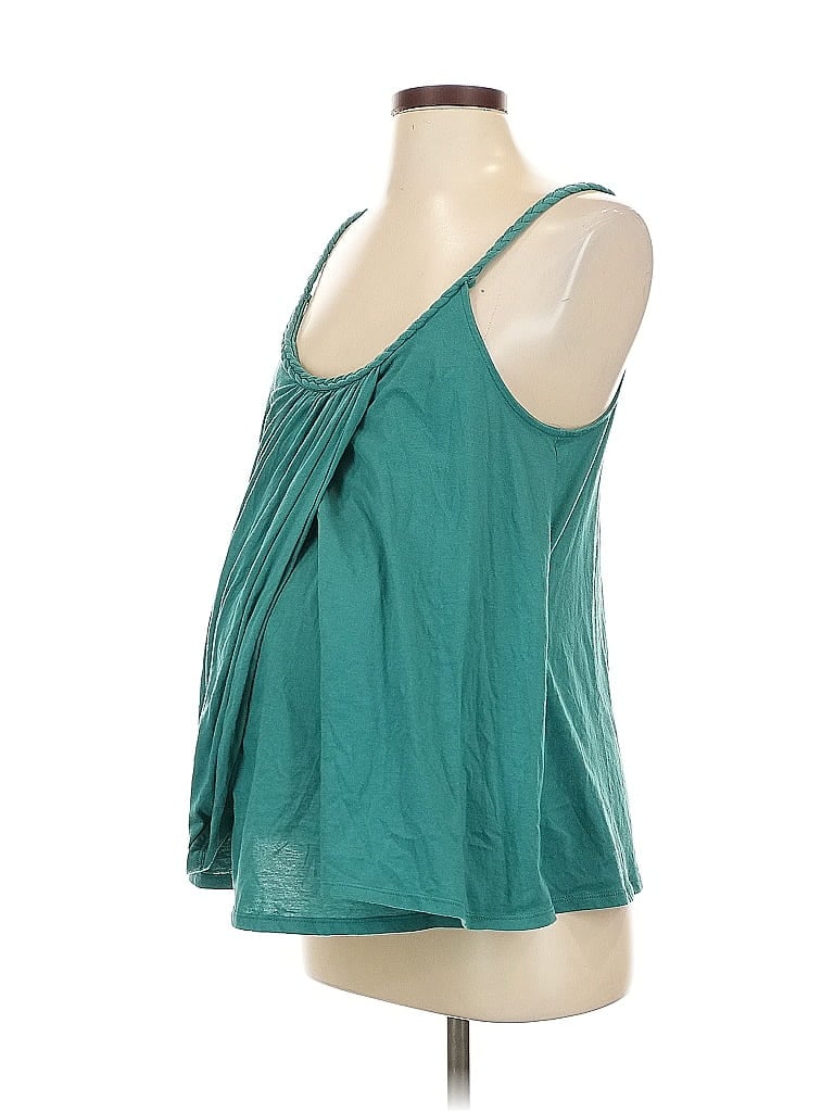 Pre-owned Old Navy - Maternity Tank Top Teal Halter Neckline Tops In Blue
