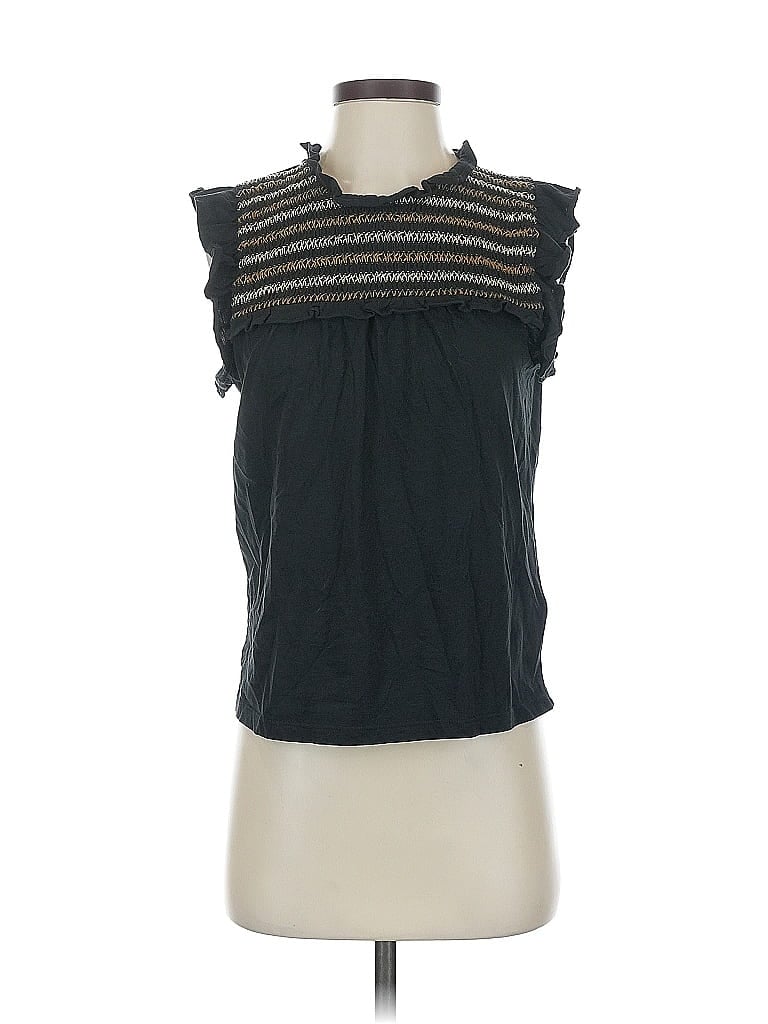 Pre-owned J.crew Factory Store Sleeveless Blouse In Black