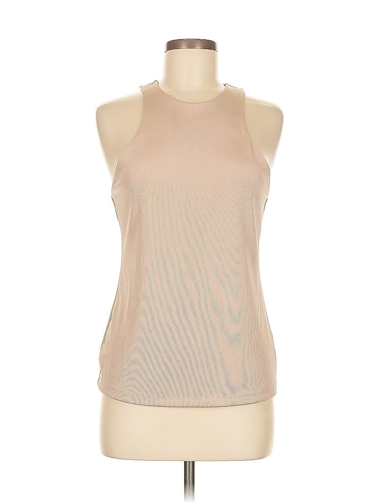 Pre-owned A New Day Tank Top Tan Halter Neckline Tops In Brown