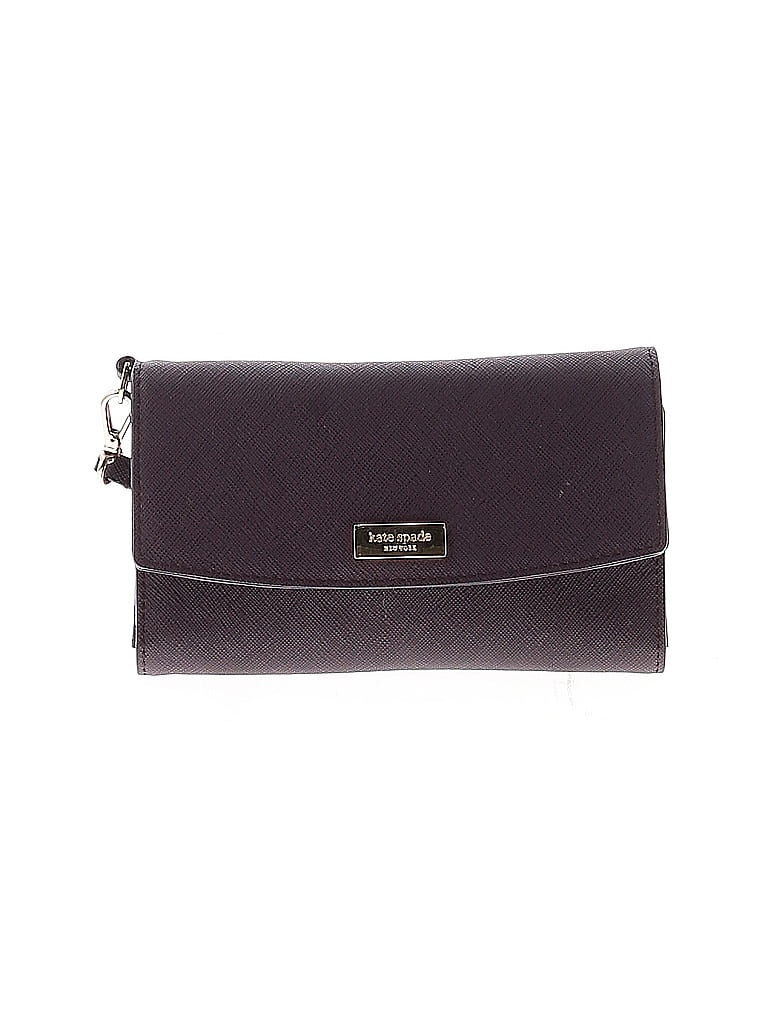 Pre-owned Kate Spade New York Leather Wristlet In Purple