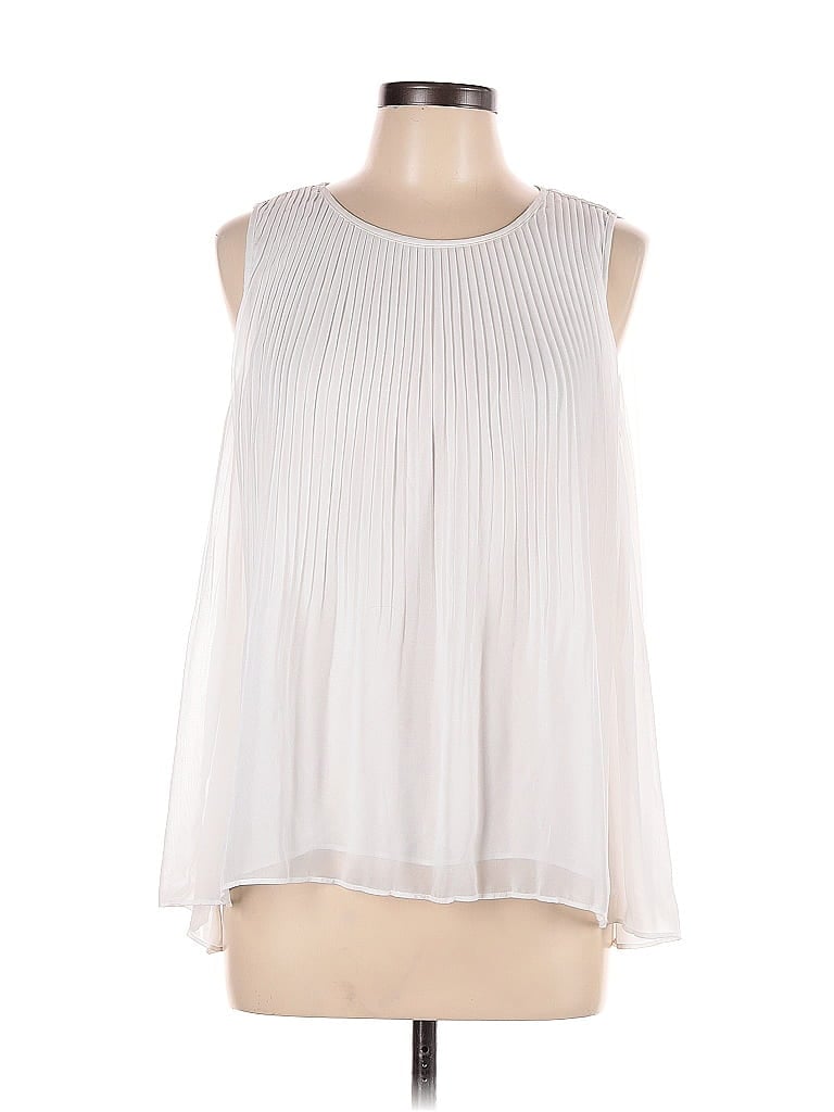 Pre-owned Apt. 9 Sleeveless Blouse In White
