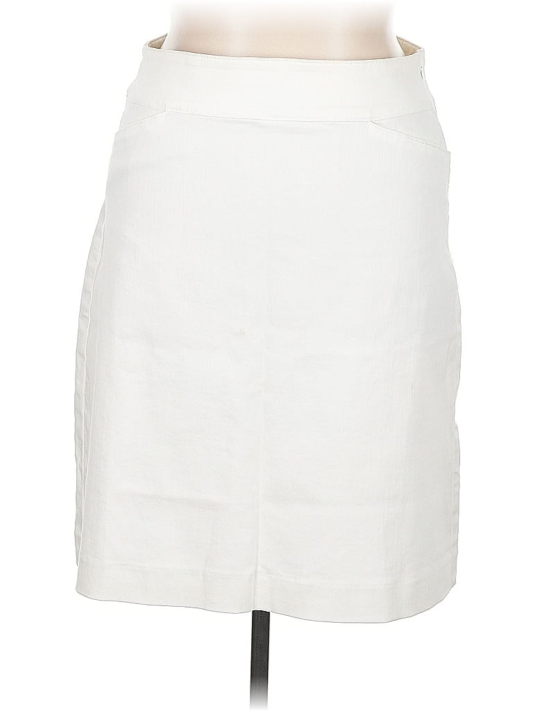 Pre-owned Talbots Outlet Casual Skirt In White