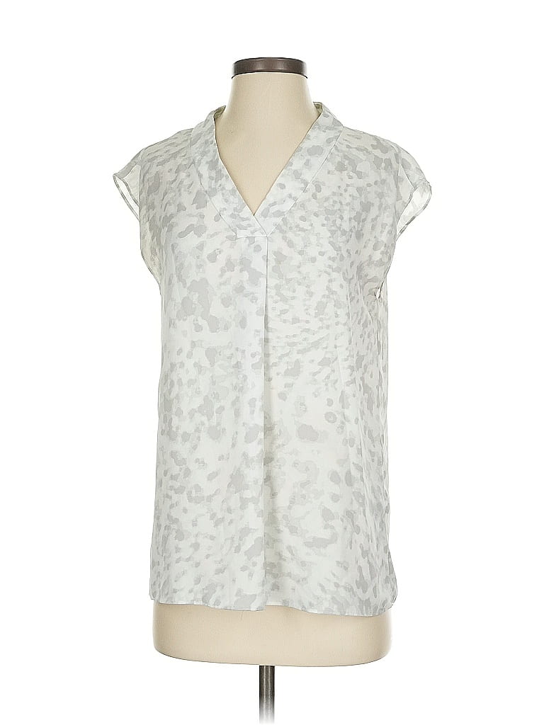 Pre-owned H By Halston Sleeveless Blouse In Silver