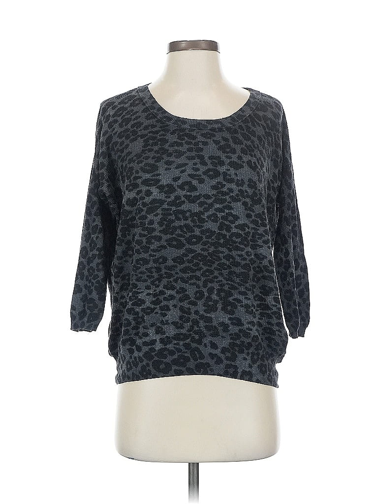 Pre-owned Wilfred 3/4 Sleeve Silk Top Gray Boatneck Tops