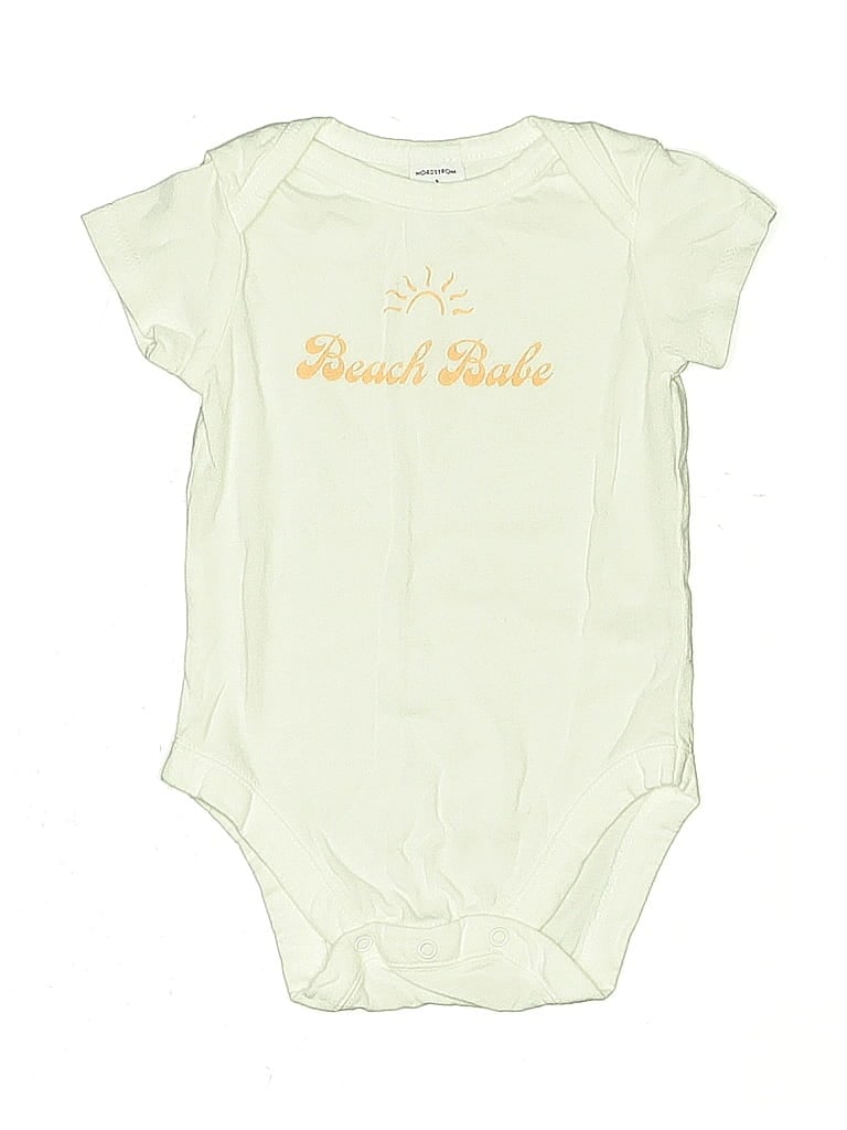 Click to view more detailed imagery on our partner's website Pre-owned Nordstrom Babies' Short Sleeve Onesie In White