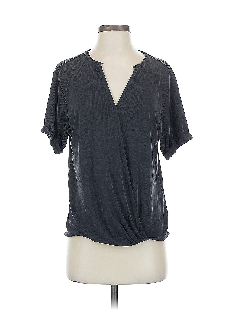 Pre-owned Saturday Sunday Short Sleeve Blouse In Black