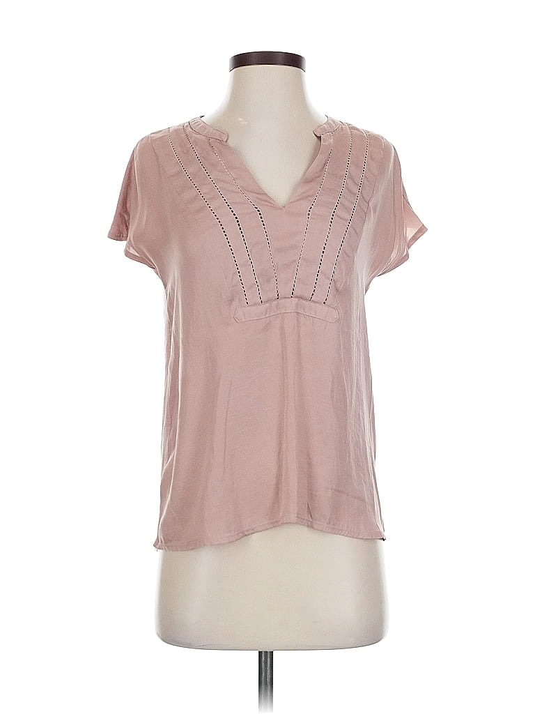 Click to view more detailed imagery on our partner's website Pre-owned Left Coast By Dolan Short Sleeve Blouse In Pink