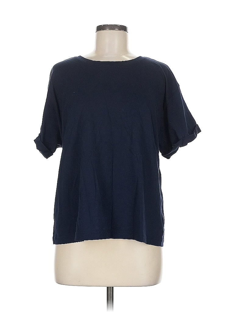 Pre-owned Lands' End Short Sleeve T-shirt In Blue