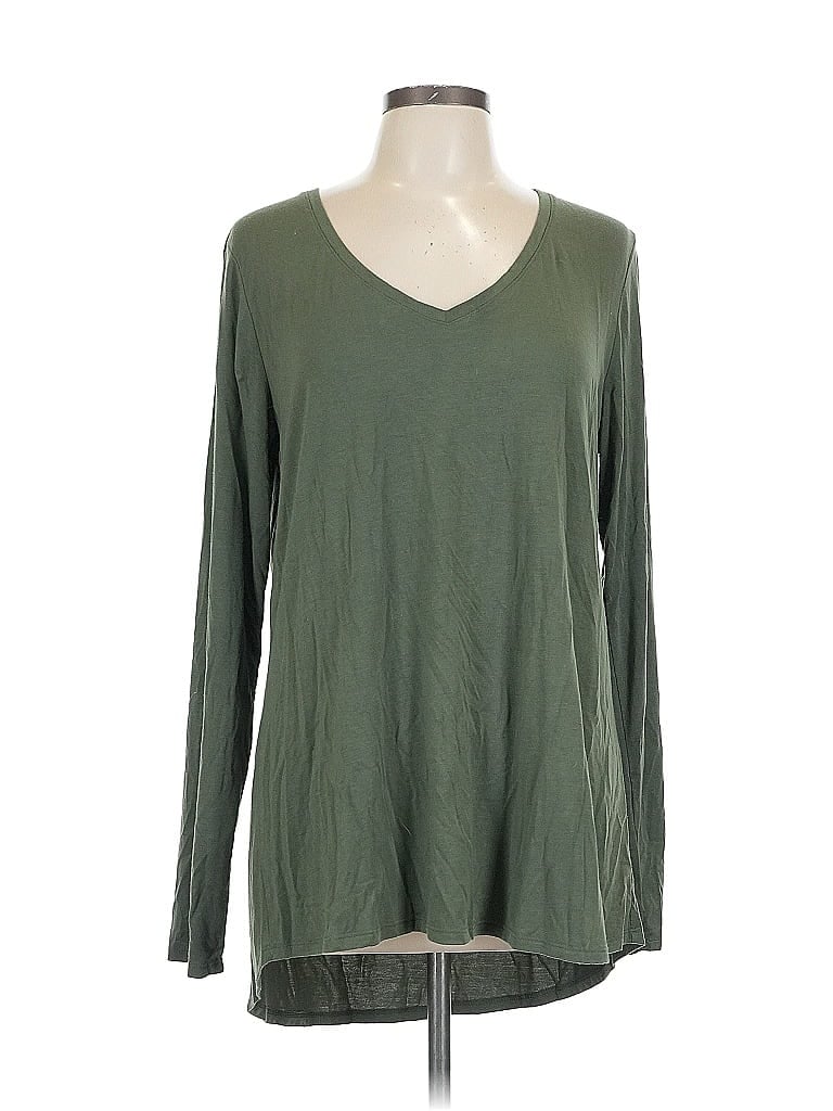 Pre-owned Member's Mark Long Sleeve T-shirt In Green