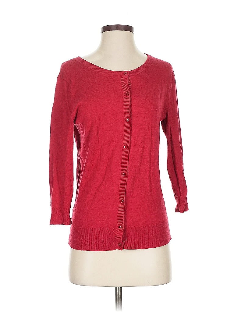 Pre-owned Susina Cardigan Sweater In Red