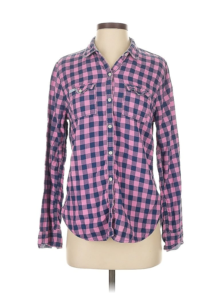 Pre-owned Abercrombie & Fitch Long Sleeve Button Down Shirt In Pink