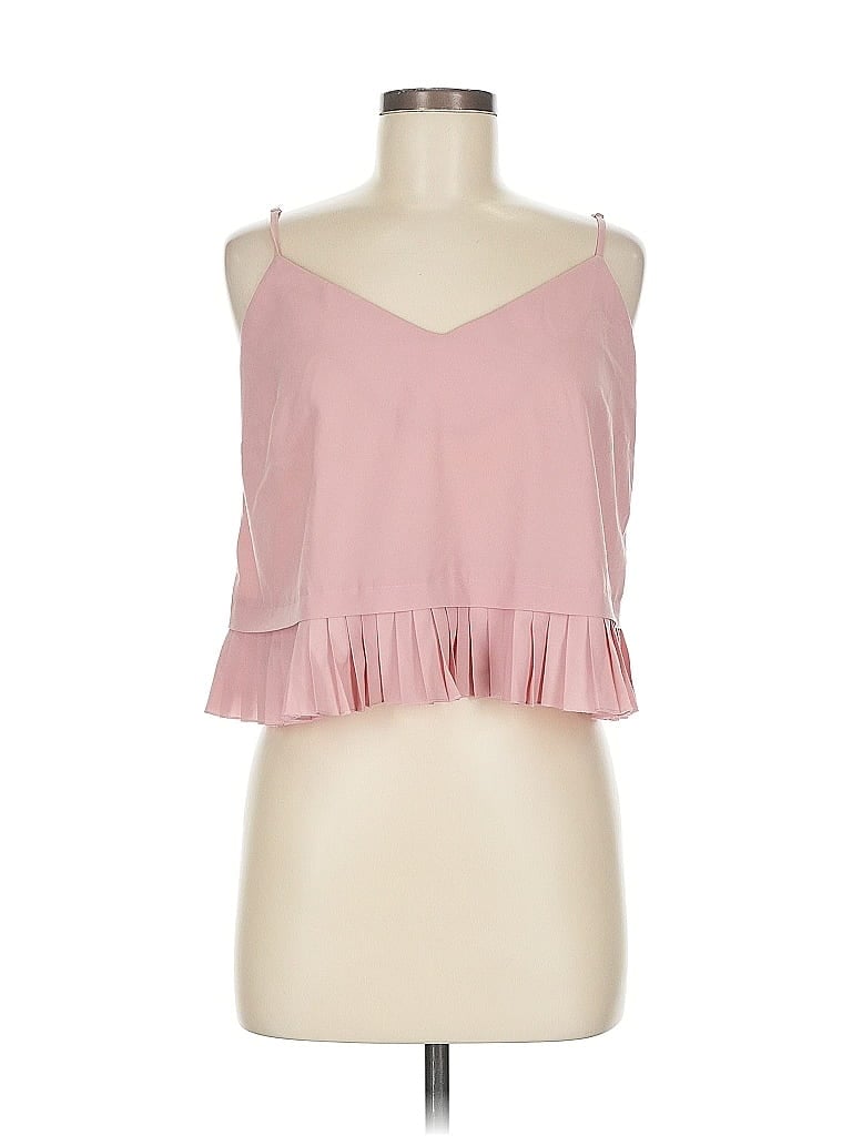 Click to view more detailed imagery on our partner's website Pre-owned French Connection Tank Top Pink Halter Neckline Tops