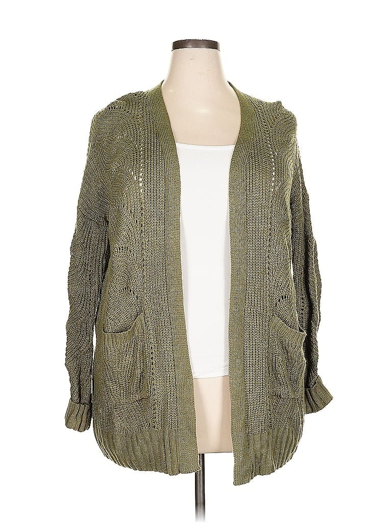 Pre-owned Pink Republic Cardigan Sweater In Green