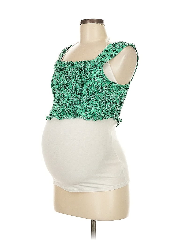 INGRID & ISABEL Pre-owned Sleeveless Top Green Sweetheart Neckline Tops