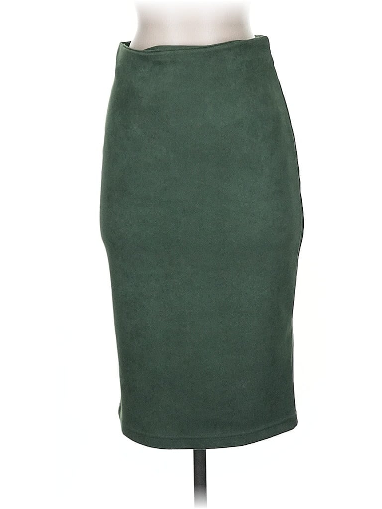 Pre-owned Unbranded Formal Skirt In Green