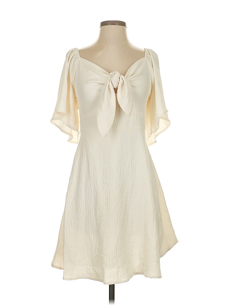 Pre-owned Dokotoo Casual Dress In White
