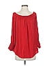 Gibson Latimer 100% Polyester Red 3/4 Sleeve Blouse Size S - photo 1